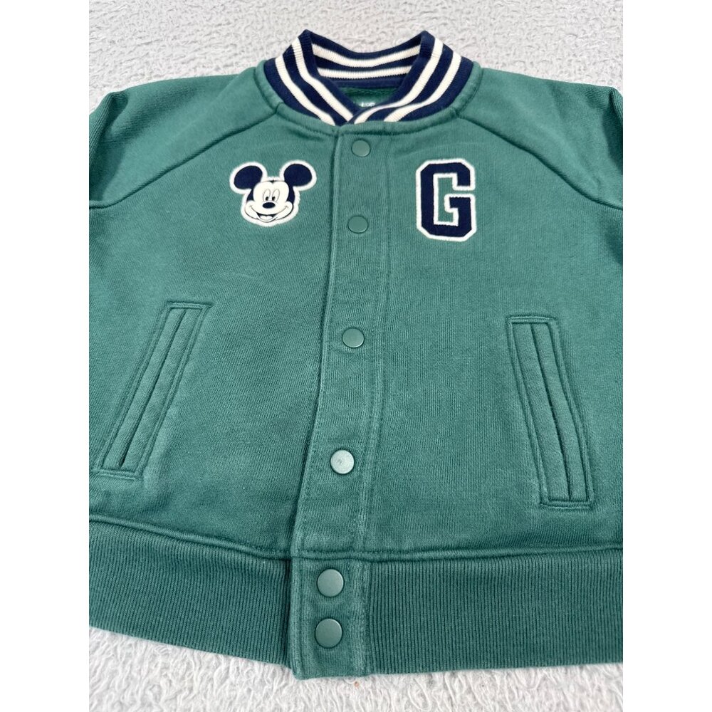 Disney Baby GAP Toddler 2 Yr Varsity Jacket Mickey Mouse Embroidered Bomber - Picture 4 of 13